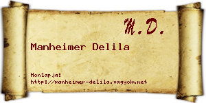 Manheimer Delila névjegykártya